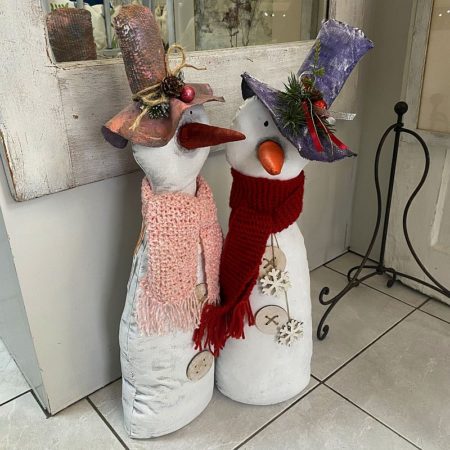 Bałwan Dekoracyjny Ręcznie Malowany – Dekoracja I Odbojnik Do Drzwi