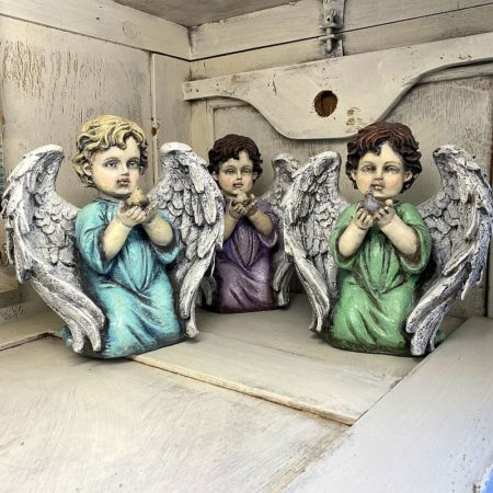 Gipsowy Anioł Z Gołębiem