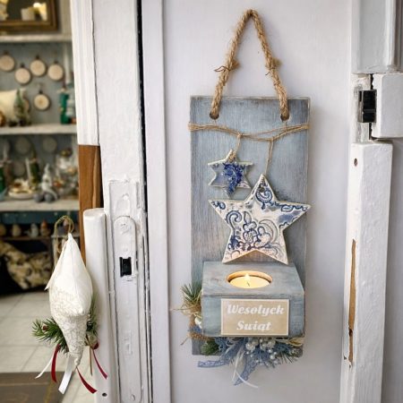 Świąteczny Świecznik Z Gwiazdkami